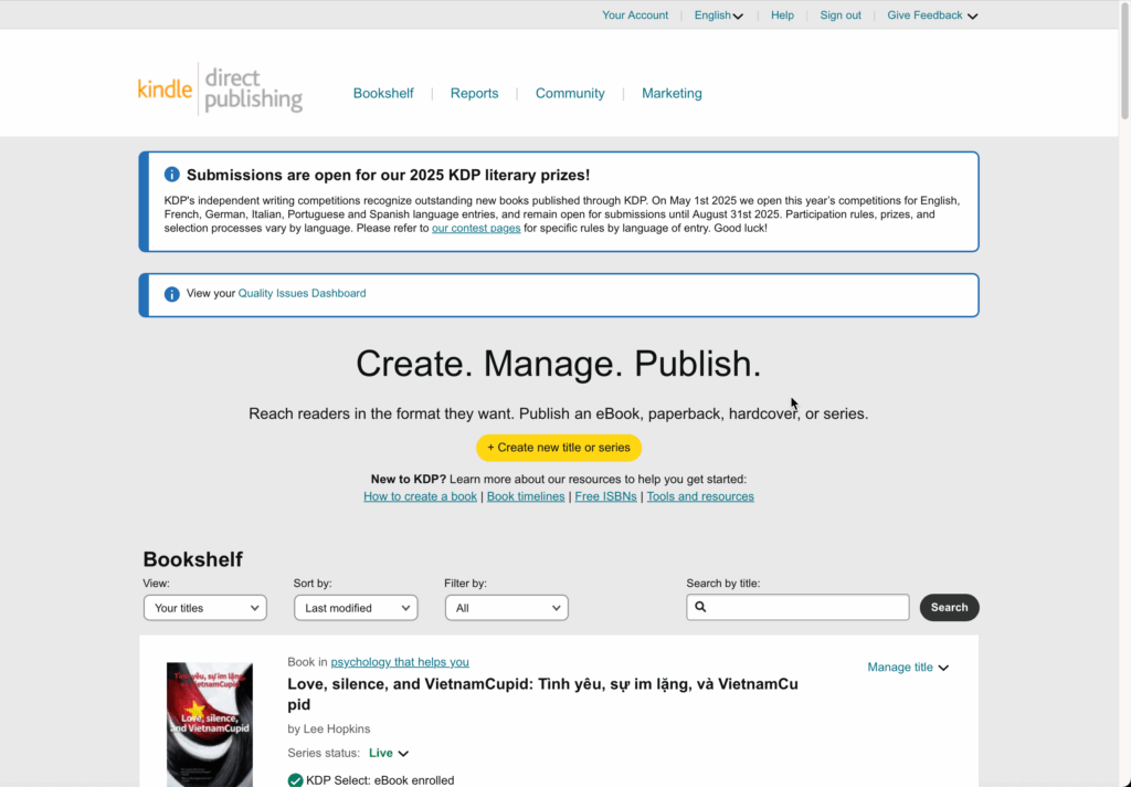 Amazon KDP: Even when they say it’s fixed, it isn’t
