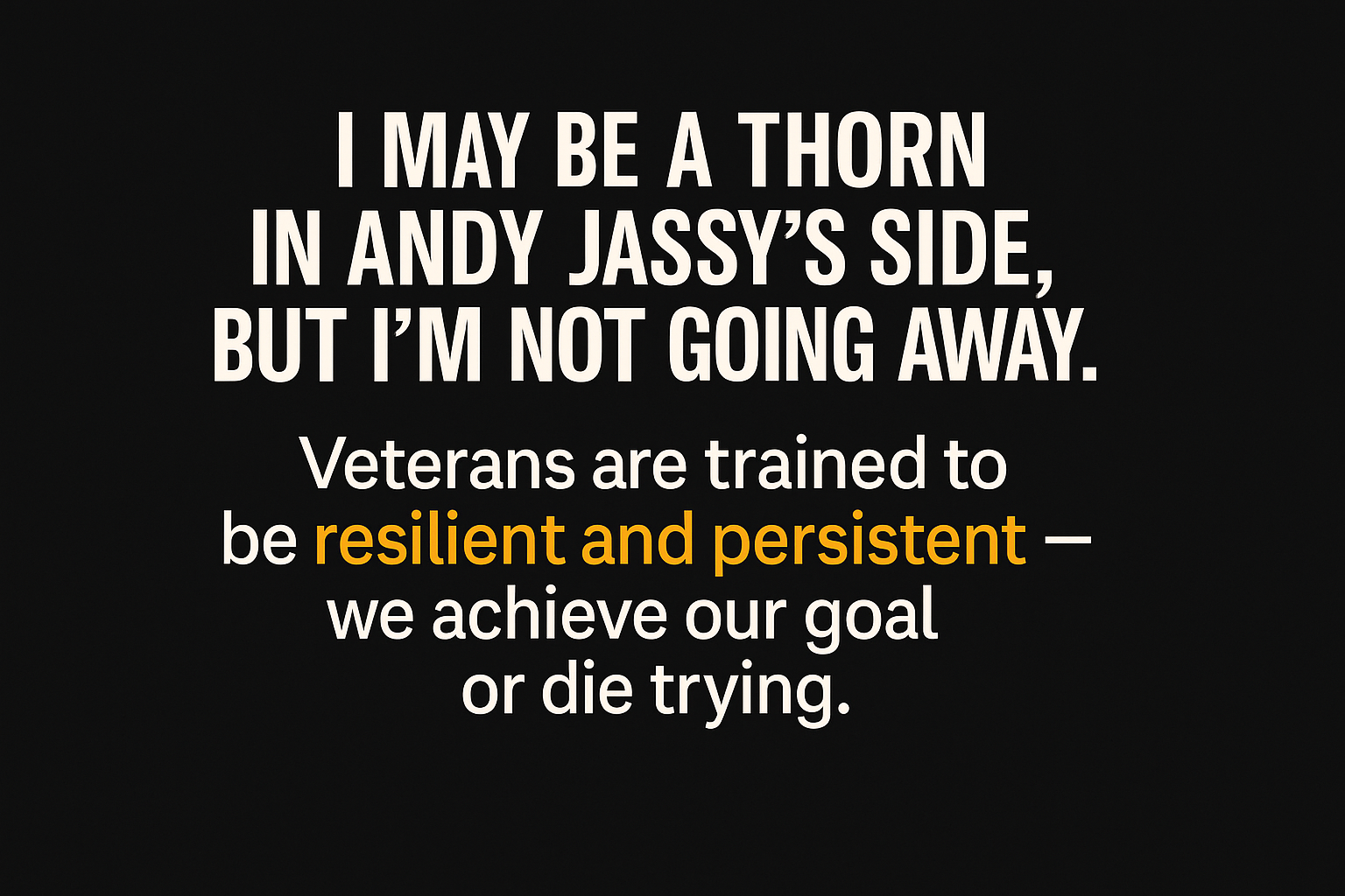 A message to Amazon CEO Andy Jassy