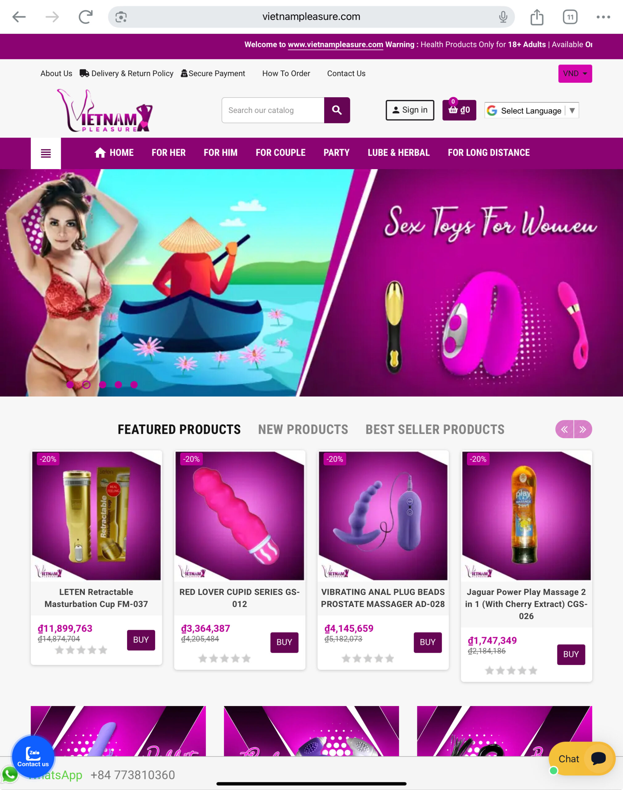 DHL and VN sex toys