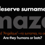 Amazon: Do bots need surnames?
