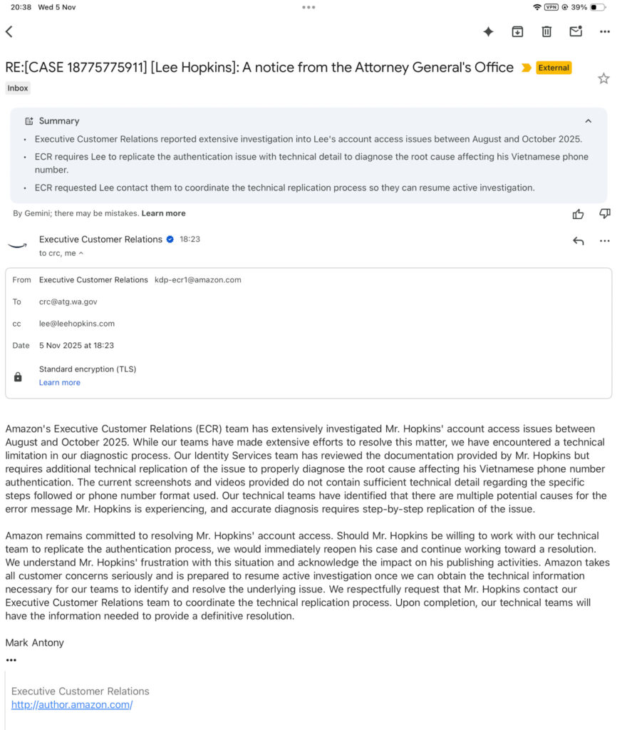 Amazon’s reply to the AG. 